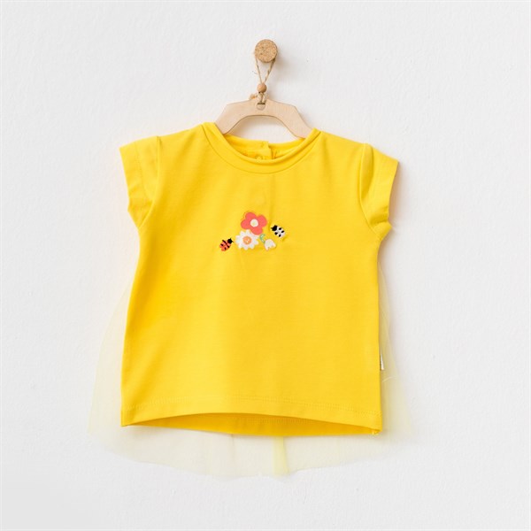 Andywawa Kız Bebek Tshirt Sarı