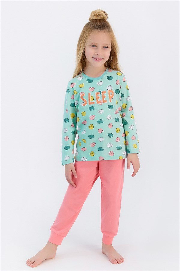 RolyPoly Sleep Açık Mint Kız Çocuk Pijama Takımı