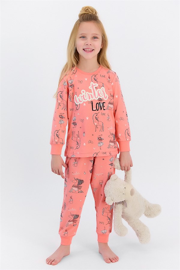 RolyPoly Winter Love Coral Kız Çocuk Pijama Takımı
