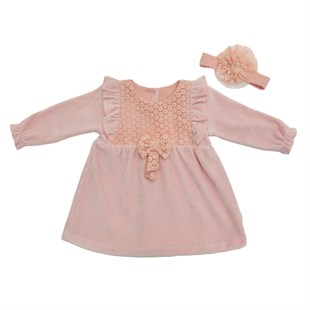 Andywawa Kız Bebek Elbise Takım Pink 