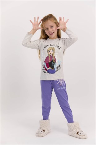 Frozen Lisanslı Follow Your Heart Bejmelanj Kız Çocuk Pijama Takımı