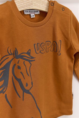 US Polo Assn Antrasit Erkek Bebek 3'Lü Eşofman Takımı
